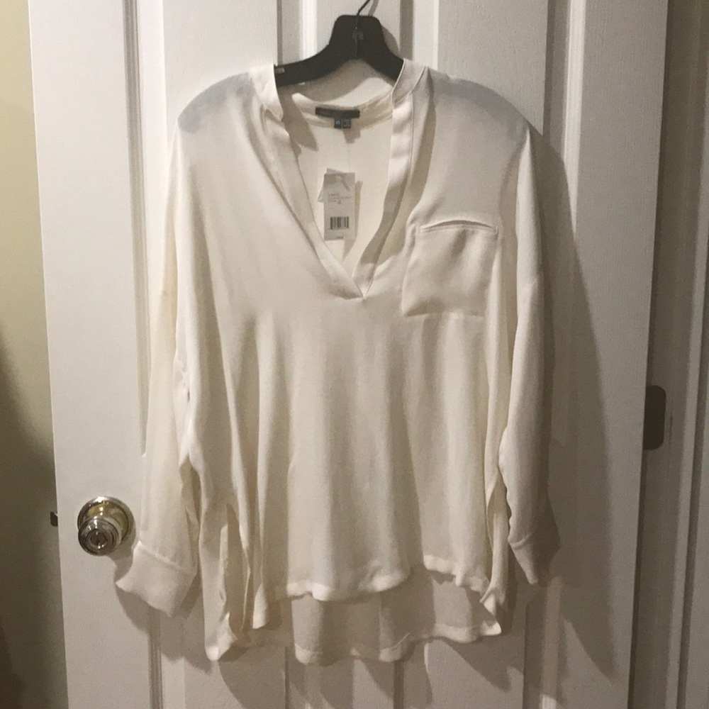 Vince 100% silk blouse top style V014810457